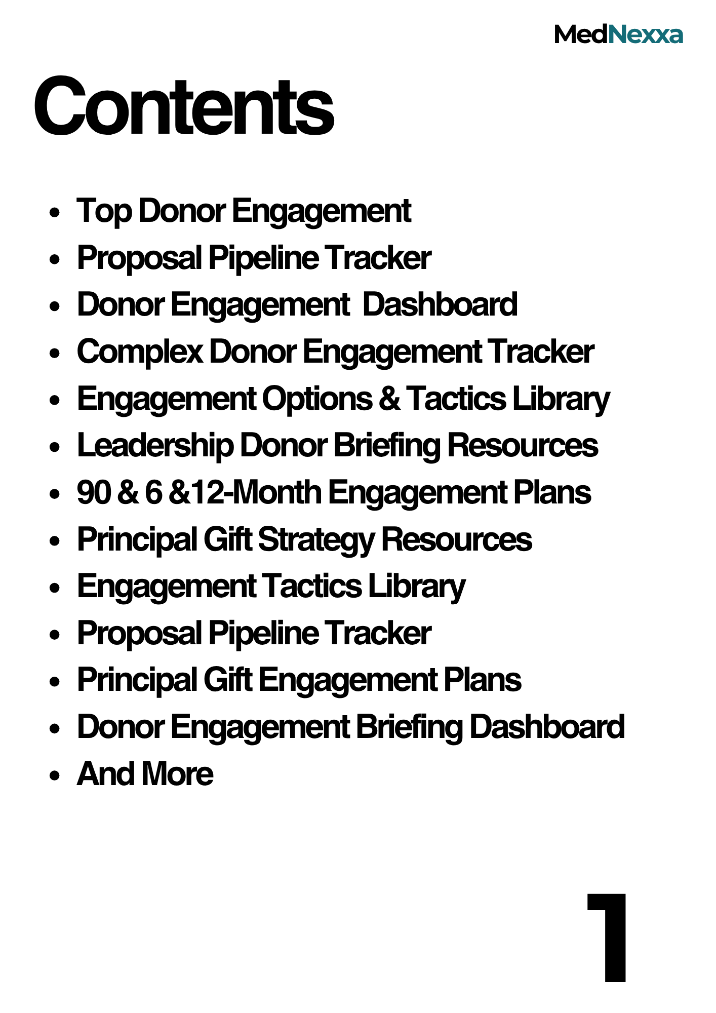 Donor Briefings & Engagement Plans