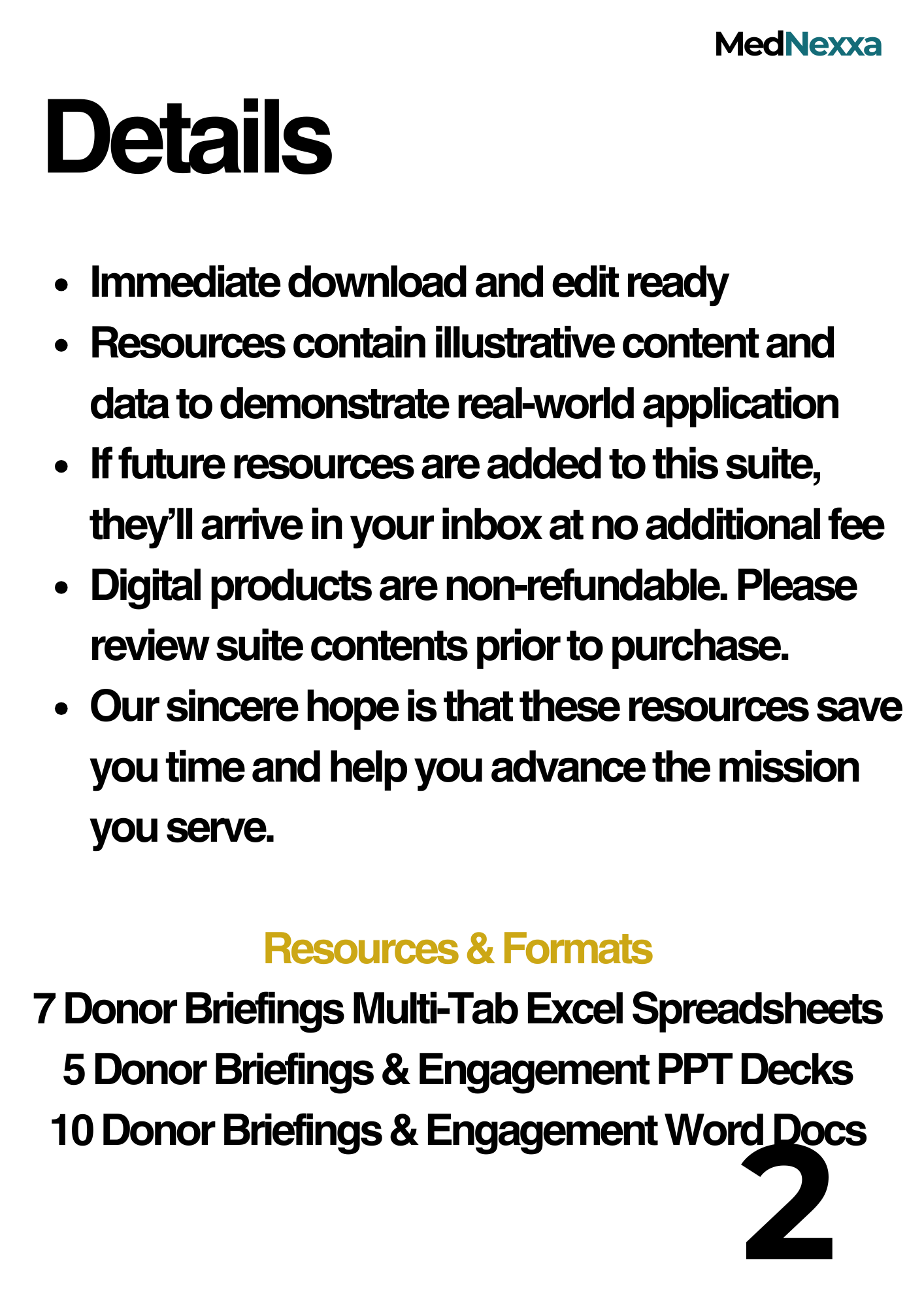 Donor Briefings & Engagement Plans