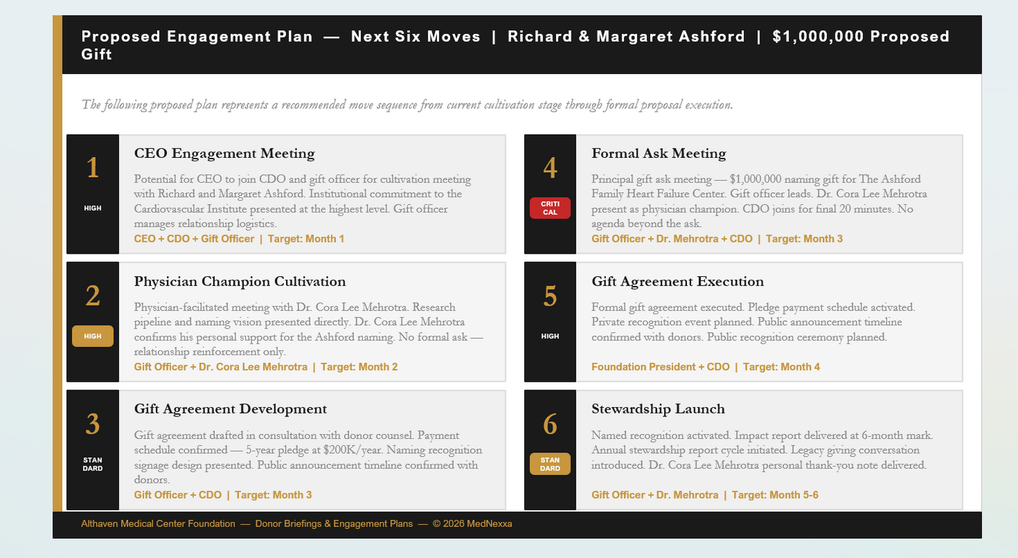 Donor Briefings & Engagement Plans