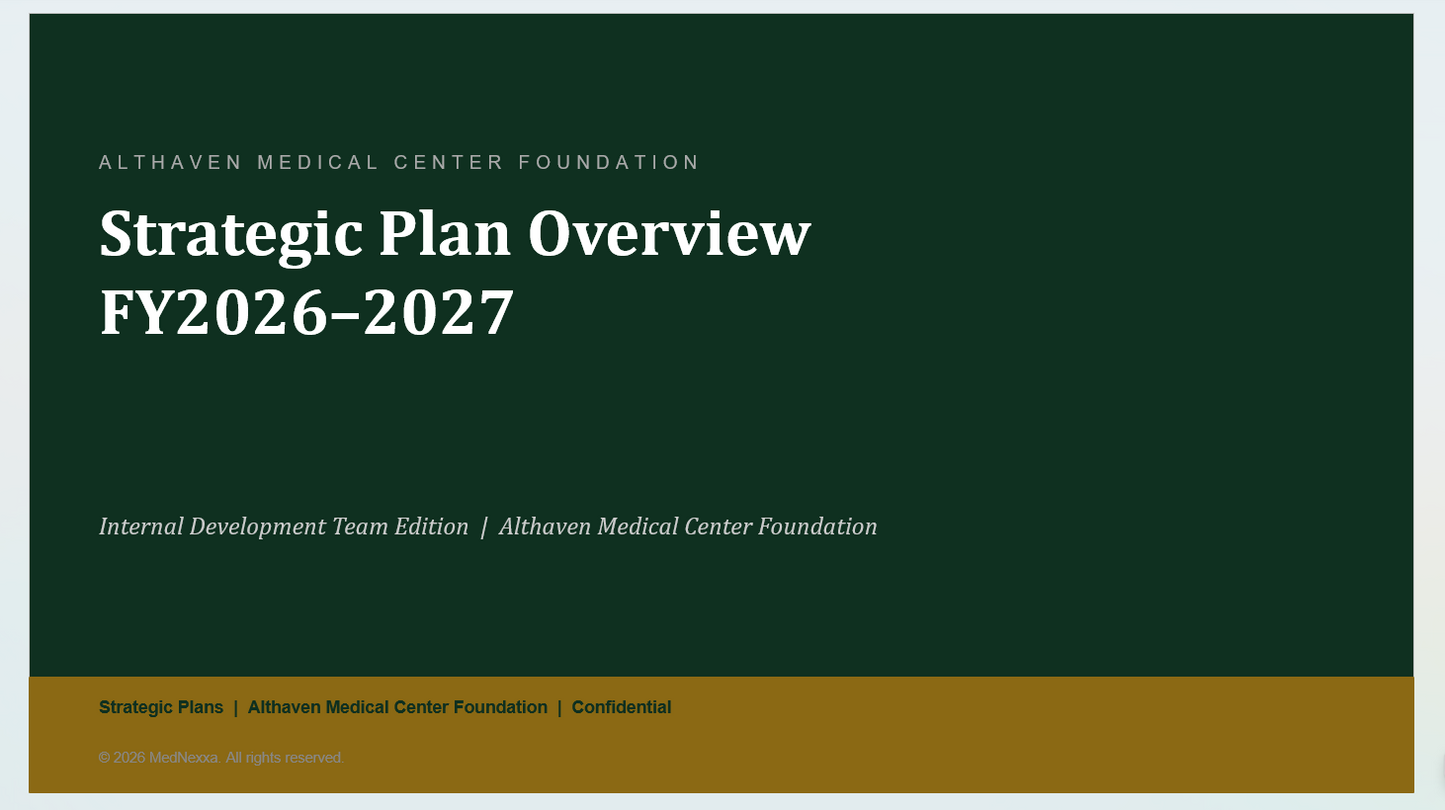 Strategic Plans & Priorities